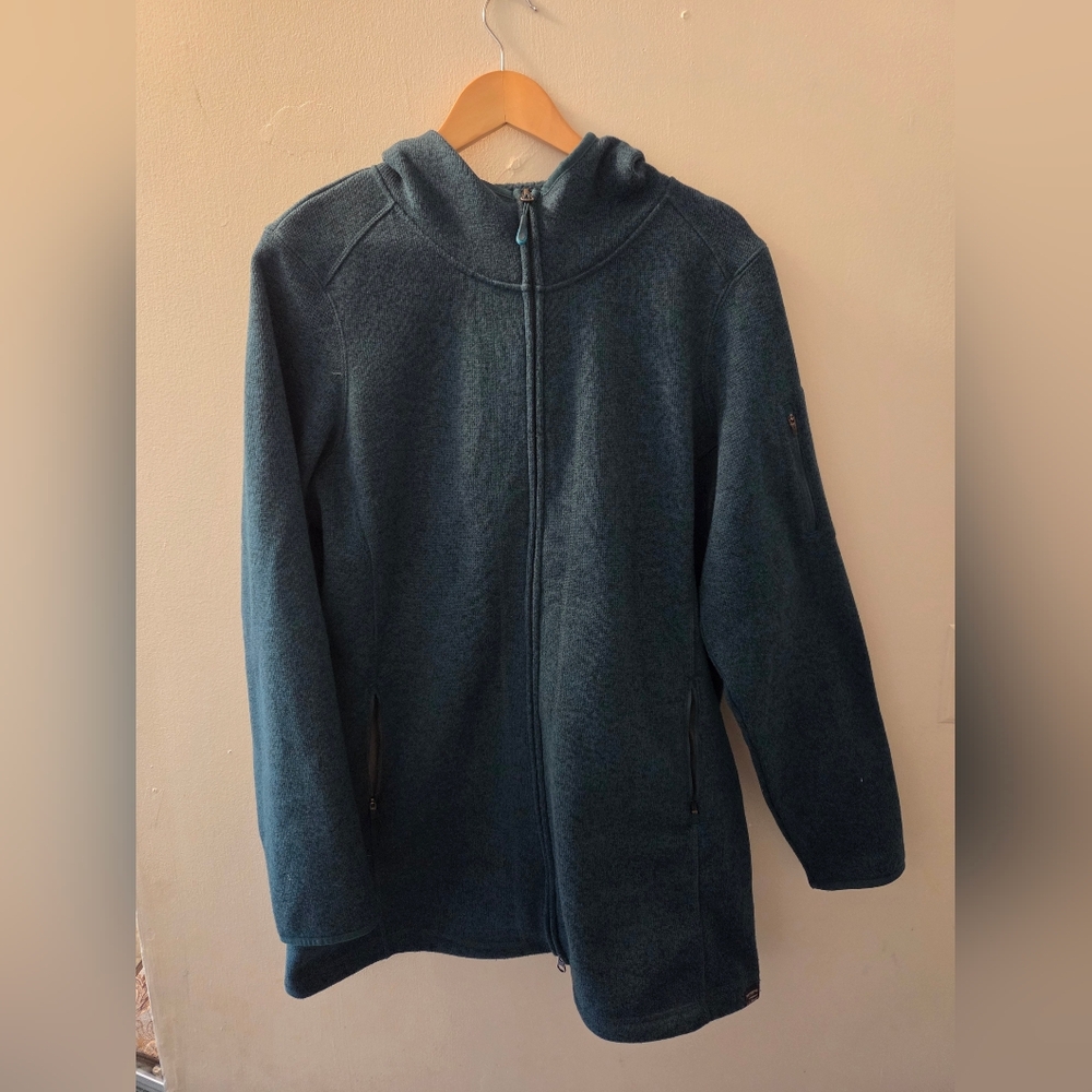 L.L. Bean Dark Teal Zip Up Fleece